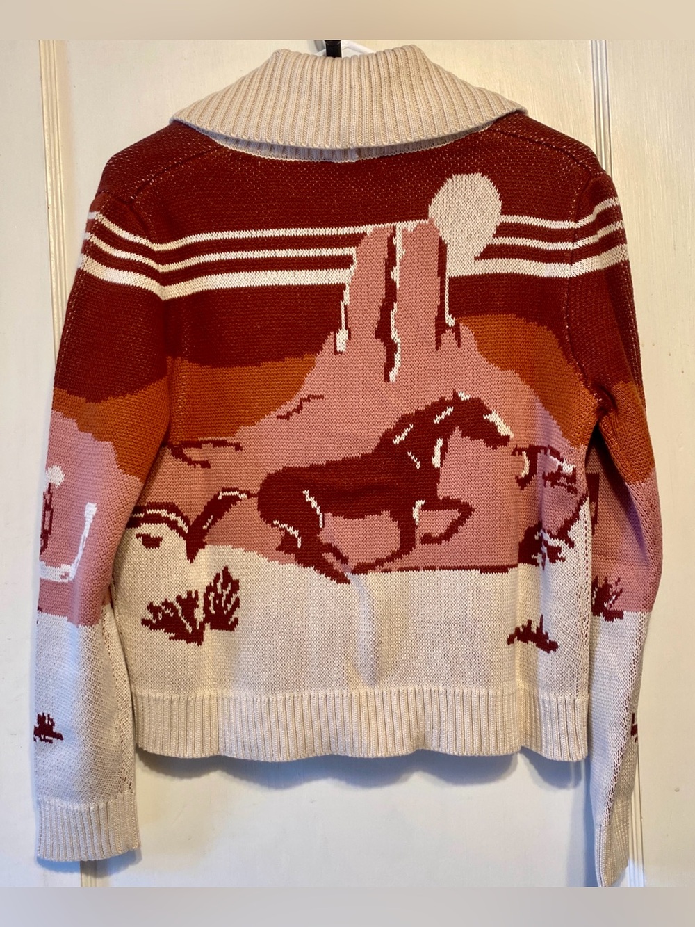 NEW NWT Pendleton Women’s Scenic Western Cotton Cardigan Horse Sweater Small S - Picture 9 of 9